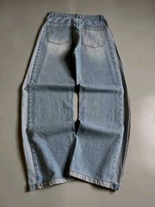 Y2k Shaded Blue Baggy Jeans