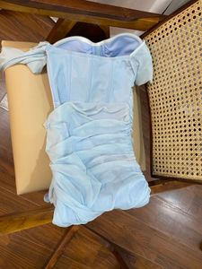 Lea Clothing Baby Blue Corset Dress