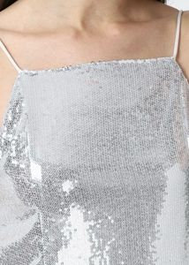 Forever 21 Silver Sequin Mini Dress