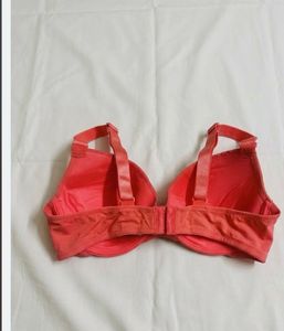 Coral Lace Trim Bra
