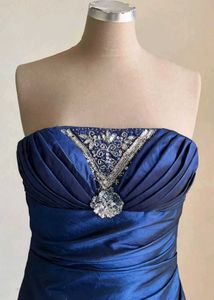 Elegant Royal Blue Embellished Gown ❤️