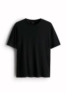 Black Basic T-Shirt Regular boxy fit