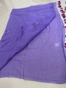 LAVENDER SAREE WITH TWO BLOUSES