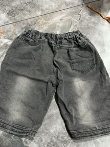Grey Denim Shorts