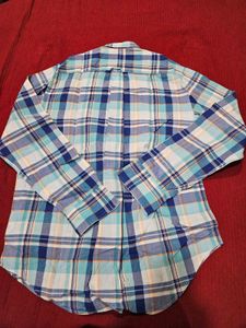 Gant Men’s Blue &amp; White Checked Shirt – Size M
