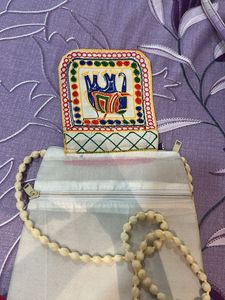 Jaipuri Embroidered Elephant Crossbody Bag