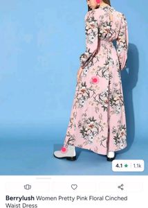 Pink Floral Maxi Dress
