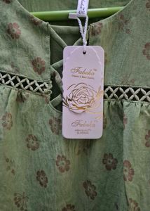 Light Green Floral Print Kurta