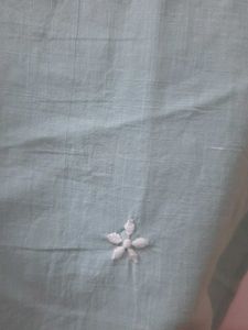 Sea Green Kurta with chikankari Embroid
