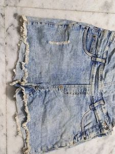 Denim Dungree Shorts