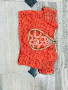 Peach Lehenga Choli Set