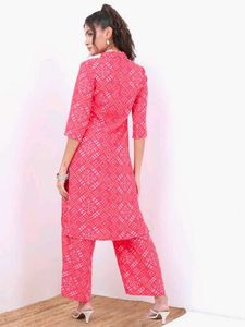 Stylish Pink Ethnic Co-ords Set