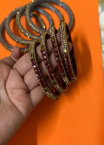 Glass Kada/ Bangles Set Of 2