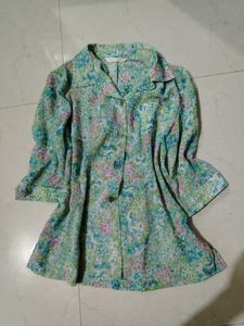 Floral Print Button-Up Shirt
