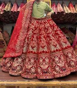 Exquisite Red Embroidered Lehenga Choli