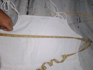 Classic White Sundress with Tie Shoulders