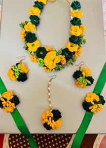 Yellow & Green Floral Jewellery Set