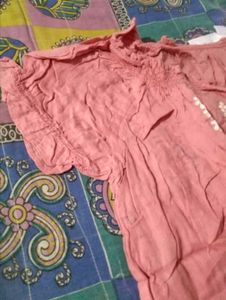 Pink Embroidered Ruffle Top