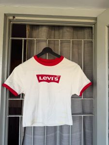 Levi's White &amp; Red Ringer T-Shirt