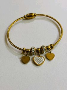 Heart Charm Bangle