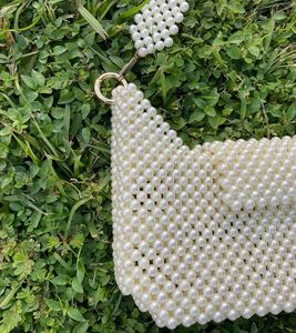 Elegant Pearl Beaded Clutch Bag