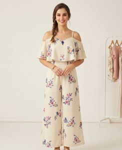 Chic Floral Print Off-Shoulder Kurta Set