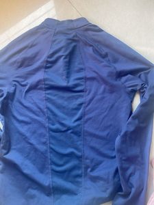 Blue Long Sleeve Pullover Top