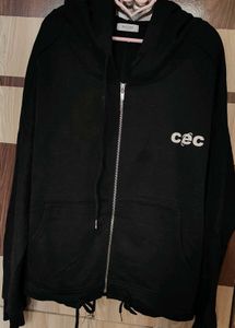 Men's Black Zip-Up Hoodie