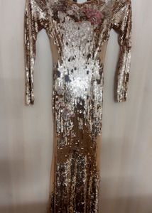 Sequin Embellished Maxi Party Dress