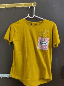 Cute Popcorn Pocket T-Shirt