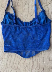 blue corset top