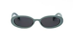 Baby Blue Oval Sunglasses