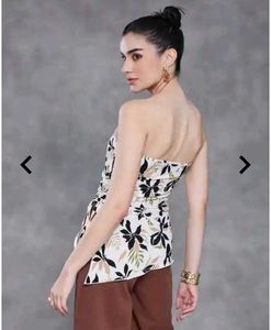 Floral Print Bandeau Top