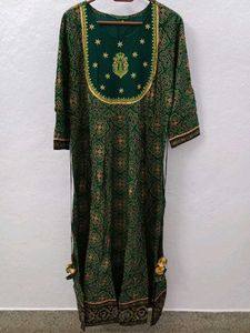 Green Embroidered Kurti