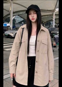 Beige Oversized Utility Jacket
