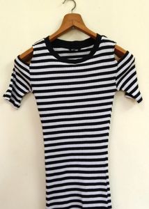 Black And White Body-con Dress