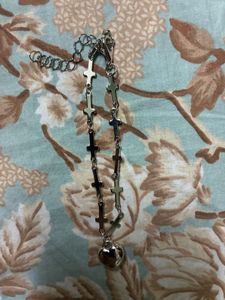 Cross &amp; Heart Charm Bracelet