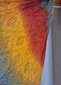 Vibrant Crinkle Scarf with Ombre Effect