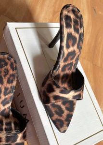 Leopard Print Stiletto Mules
