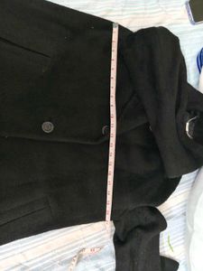 Black Wool Blend Coat
