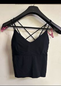Black Criss-Cross Sports Bra