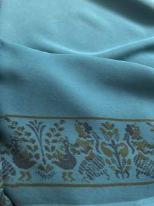Teal Saree with Embellished Border