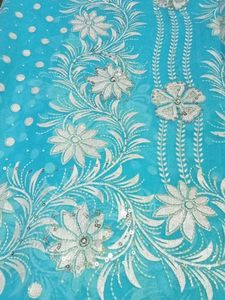 Blue Embroidered Saree with blouse