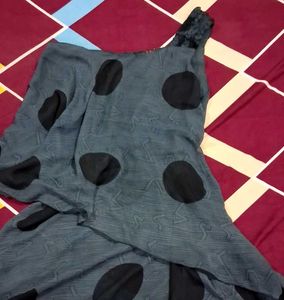 Chic Polka Dot One-Shoulder Dress