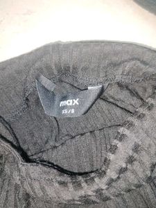 Max Ribbed Black Tank Dress