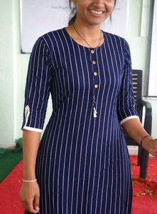 Stylish Blue Striped Kurta