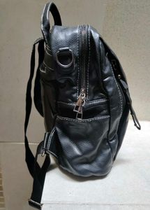 🎒🖤 Premium 8-Pocket Leather Backpack ✨