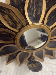 Sunflower Wall Mirror &amp; Candle Holder