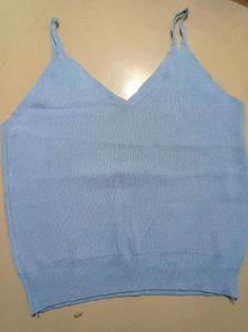 Cute Blue Knit Cami Top