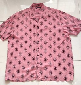 Pink Printed Short Sleeve Shirt
